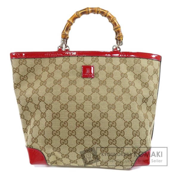 Gucci Handbag Bamboo Canvas GG - Picture 2 of 9